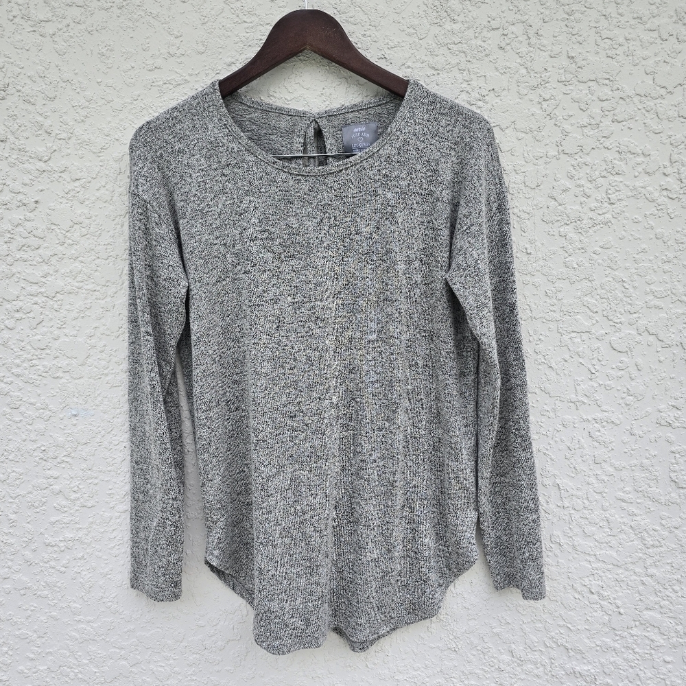 Aeri Gray Long Sleeve Women's Top